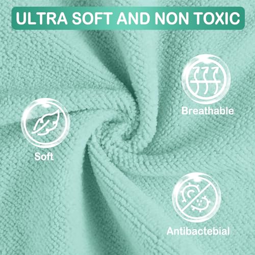 Baby Washcloths, 24Pack Baby Wash Cloths Extra Soft & Ultra Absorbent, Baby Towels and Washcloths Face Towels for Unisex Boys Girls Body, Washclothes Gentle on Sensitive Skin, 9x9 Green Crocodile - color: Crocodile
