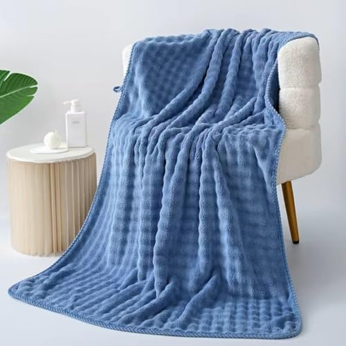 Bath Towels Pack of 2(27'' x 54'') Quick Dry Microfiber Shower Towel for Hotel,Bathroom,Guest,Spa,Gym Yoga, SPA - Blue - color: Blue, size: 27x54" BATH Towel Set of 2