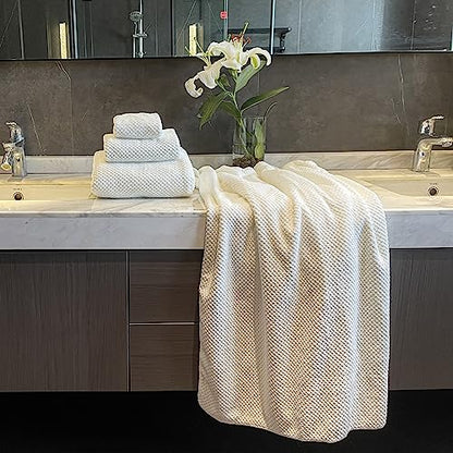 Oversized Bath Towels Extra Large 40x80 Inches Bath Sheets for Adults Super Soft Quick Dry Highly Absobent Microfiber Shower Towels (White,6 Piece)… - color: White 6 Piece, size: 6 Piece
