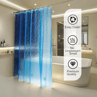 Shower Curtain Liner, 3 Pack 100% Waterproof Eva Shower Curtains with 3 Duty Heavy Bottom Magnets and 12 Rust Proof Grommets, 72x72 Weighted Shower Liner for Shower Stall, Bathtubs - color: Blue Cute 3 Pack