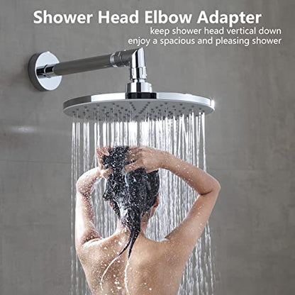Shower Head Elbow Adapter, Shower Arm Elbow Adapter for Hand Showers and Wall-mounted Showers，Shower Arm Extension (90degree） - color: 90degree
