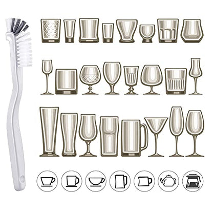 ELANE 10 Pcs Dish Scrub Brush Small Scrub Brushes for Cleaning,Kitchen Scrub Brush for Dishes,Corner Scrub Brush