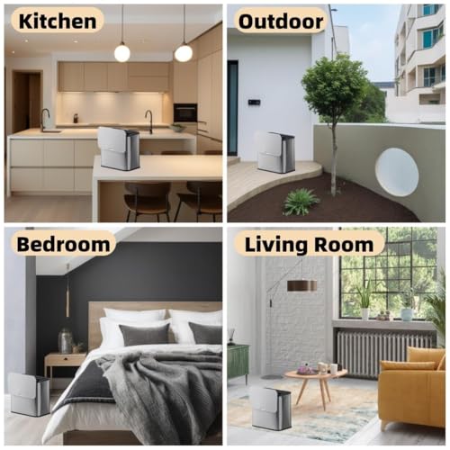 3 Pack 1.3 Gallon/5L Slim Stainless Steel Trash Can with Lid, Odor Control Charcoal Filter, Removable Bucket, Hanging/Wall Mounted/Standing Waste Bin for Kitchen, Bathroom, Bedroom, Office