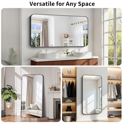 Koonmi Bathroom Wall Mirror,30x60 Inch Large Vanity Mirror for Over Sink - size: 60"L x 30"W