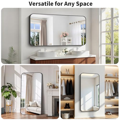 Koonmi Bathroom Wall Mirror,30x60 Inch Large Vanity Mirror for Over Sink - size: 60"L x 30"W