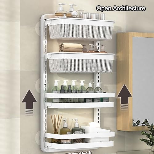 Over The Toilet Storage Shelf, Toilet Storage Wall Mounted, Bathroom Storage Organizer with Non-Trace Adhesive, Home Storage Rack(Small) - size: Small