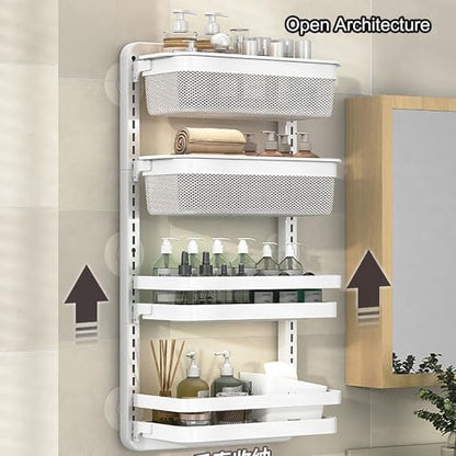 Over The Toilet Storage Shelf, Toilet Storage Wall Mounted, Bathroom Storage Organizer with Non-Trace Adhesive, Home Storage Rack(Small) - size: Small