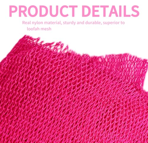 SPMKTBOZAI African Net Sponge Authentic, African Exfoliating Sponge Real African Net Black Owned, African Bath Sponge Back Scrubber, Body Exfoliator Shower Bath Accessories (Rose Pink) - color: Rose Pink