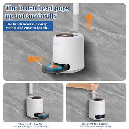 Disposable Toilet Brush,with 24 Refill Heads and Holder,Clean Brush Starter Kit,with 1 Toilet Wand, 1StorageCaddy and,3Fragrant Tablet, Toilet Wand Kit,Deep Cleaning Bathroom. - color: 1-24white