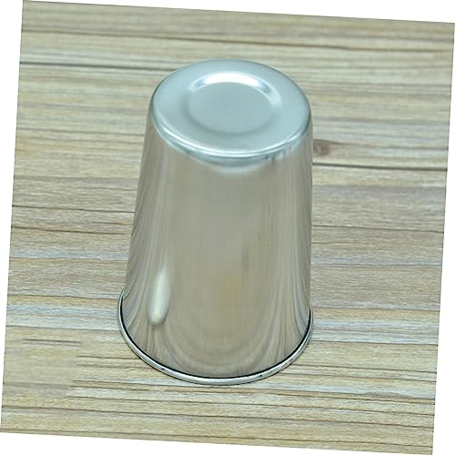 Cabilock 2pcs Stainless Steel Water Tumblers Multi Use Cups for Beverages Juice and Parties Sleek Silver Design Easy to Clean for Home and Travel - size: 6X6cm