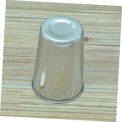 Cabilock 2pcs Stainless Steel Water Tumblers Multi Use Cups for Beverages Juice and Parties Sleek Silver Design Easy to Clean for Home and Travel - size: 6X6cm