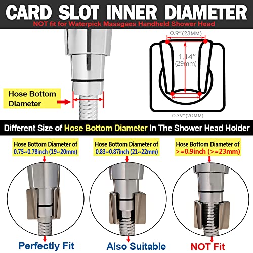 Shower Head Holder All Metal Handheld Shower Wand Bracket Adhesive Shower Wall Mount Holder Brass Shower Spray Holder Brushed Nickel, Drill Free Glue Installation - color: Brushed Nickel