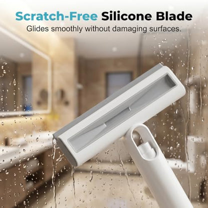 Shower Squeegee for Glass Doors, 2026 New All-in-One Spray & Clean Window Squeegee, Multi-Functional Household Cleaner with Built-in Spray Bottle for Mirror & Glass (1 Pack)