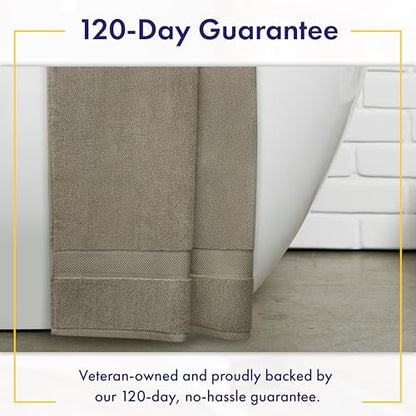 100% Organic Luxury Bath Sheets - GOTS Certified - Extra Large 35x70 Inches (Pack of 2) Zero-Twist, Long-Staple Cotton Bath Sheet Set (Taupe) - color: Taupe, size: 2pc Bath Sheets