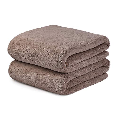JML Microfiber Bath Towels, 2 Pack, 30 in x 60 in, Chocolate | Hanging Loop, Super Soft, Absorbent, Lint Free, Fade Resistant, Lightweight, Quick Dry, Use for SPA , Sauna, Salon Hair Wrap - color: Chocolate, size: 2 Pack (30 in x 60 in)