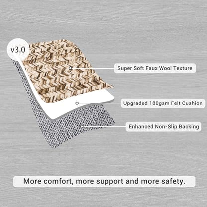 Washable Rugs Runner Rug 2x6 Bathroom Rugs Natural Modern Abstract Bedroom Rug Non Slip Farmhouse Kitchen Runner Stain Resistant Carpet 2'x6' Natural - color: Natural, size: 2' x 6' (Runner)