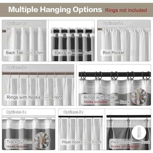 RAIN CITY Snow White Blackout Curtains 2 Panels Set 63 Inches Long 50x63 | Back Tab Rod Pocket Pleated Track Curtains Short Kids Bedroom Classic Curtain Drapes - color: Snow White, size: 50"W x 63"L (Pack of 2)