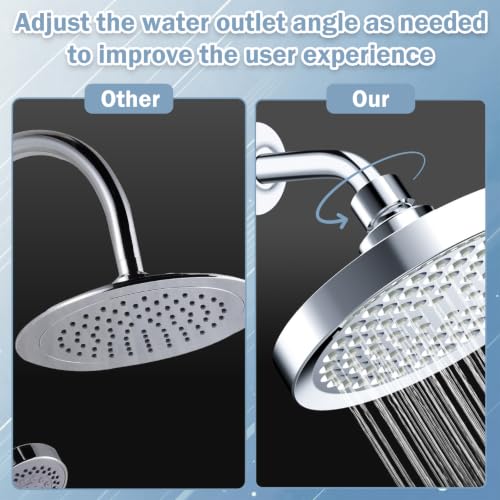 4pcs Shower Head Swivel Ball Adapter＆ 2pcs Net Pads, Shower Head Lifting Pipe Adapters , Angle Adapter for Garden Hose, for Home Bathroom Replacement