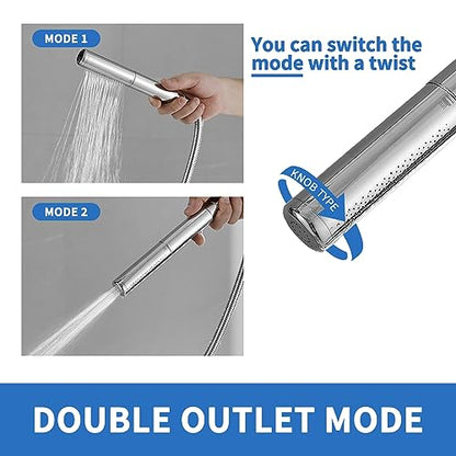 RUMOSE Matte Black Shower Panel Tower System, 5-Mode Shower Faucet Set | LED Light Rainfall Shower Head Digital Display with Massage Jets Tub Spout Shower Shelves, Stainless Steel, Wall Mount - color: Matte Black