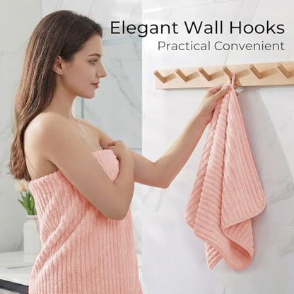 ZVH Hand Towels for Bathroom 6pcs 14X29.5inch,Quick Dry Microfiber,Super Soft,Hand Towels with Hanging Loops for Spa,Kitchen,Hotel (Pink, Set of 6) - color: Pink