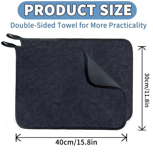 3 PCS Shiny Bath Drying Towel, Super Absorbent Bath Drying Towels Microfiber Cleaning Cloths for Shower Cars House Kitchen Camping, 15.75 x 11.8 Inch
