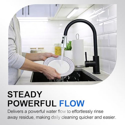 Square Kitchen Faucet Head Replacement Part, G1/2 (13/16" Male Thread) Pull Down Pull Out Sink Sprayer Nozzle, 3-Mode Stream Spray Pause Commercial Utility Tap Spout Only, Chrome - color: Dual Button Spray Head - Chrome