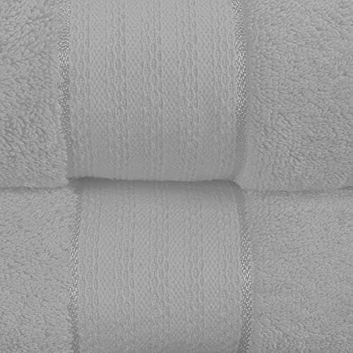 GLAMBURG 700 GSM Premium Cotton 2-Pack Oversized Extra Large Bath Sheets - 100% Combed Cotton - 2 Bath Sheets 35x70 - Luxury Hotel & Spa Quality - Durable Ultra Soft Highly Absorbent - Light Grey - color: Light Grey, size: 2 Pack 700 GSM Bathsheet