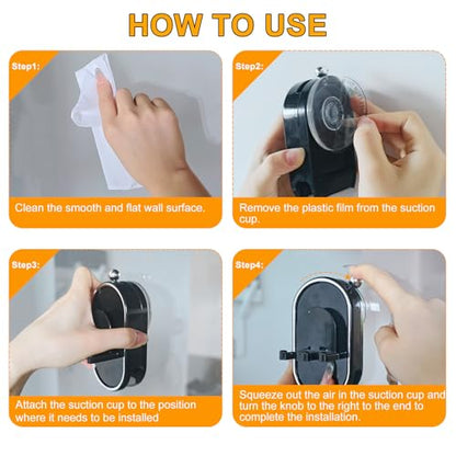 Toothbrush Holder Wall Mounted with Toothpaste Holder & Detachable Cup - Removable Suction Cup in Bathroom Sink, Shower - Space Saving, Ventilation Design for Family, Renters - color: Black-1 Cup