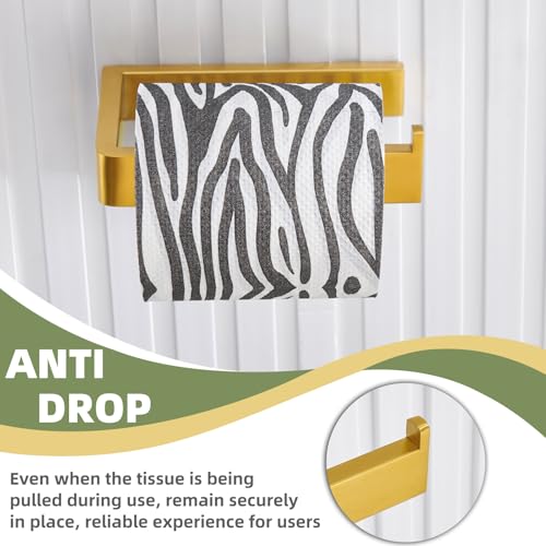 Brushed Gold Toilet Paper Holder, 304 Stainless Steel, Wall Mounted | 304 Stainless Steel, Rustproof for Bathroom Restroom Vanity, Space-saving Tissue Holder, Fits Regular, Large, Mega Rolls - color: Brushed Gold