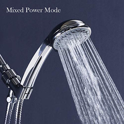Shower Head with Handheld, Long Hose 4.9 Ft, 5 Spray Modes | High-Pressure Shower Wand, Detachable Sprayer Attachment for Bathing, Bathroom Cleaning & Pet Washing, Easy Install