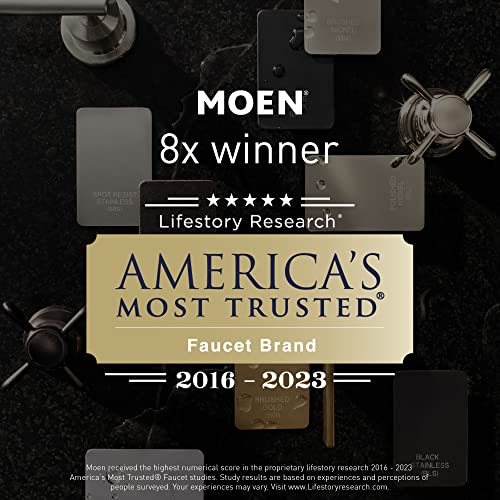 Moen Contemporary Brushed Nickel Toilet Paper Holder, Modern Wall Mounted Toilet Roll Holder, P5050BN (Pack of 2) - size: 1 Count (Pack of 2)