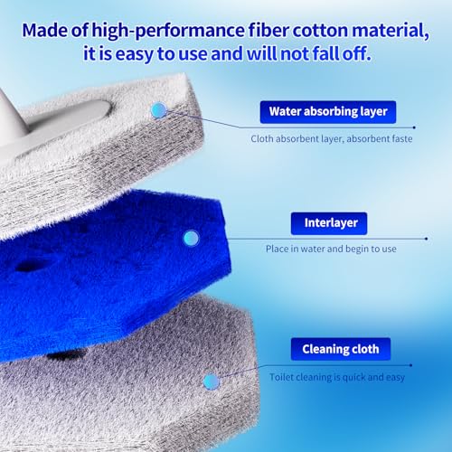 Disposable Toilet Bowl Brush with 36 Count Refills, Toilet Cleaning Stick,Toilet Bowl Cleaner Holder and Set, Toilet Cleaning System Starter Kit - style: Toilet brush+36 refills