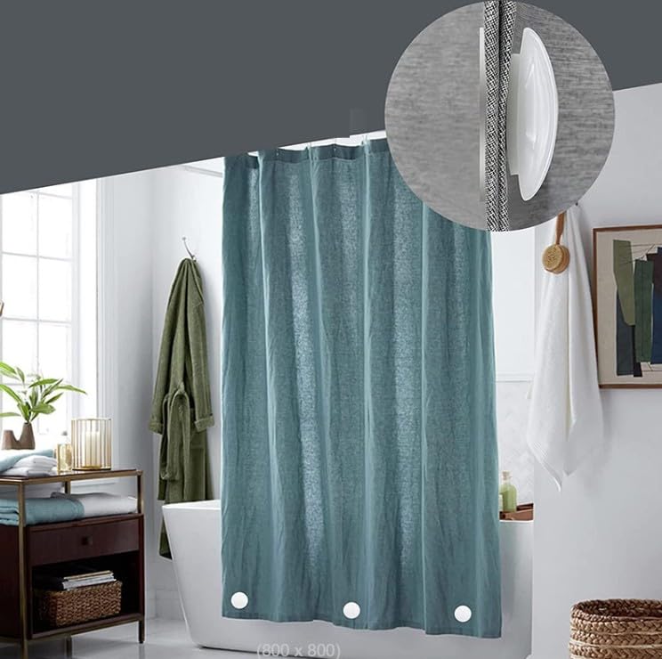 Shower Curtain Weights, 4Pcs White Magnetic, Waterproof Heavy Duty Curtain Liners Bottom, Bathroom Curtain Clips