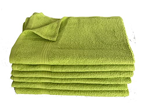 16X27 Salon Hand Towels Colors (12Pack-36Pack- 60Pack-120Pack) 100% Cotton for Hair Salons, Nail Salons, Tanning Salons, Golf Course (Lime Green, 12) - color: Lime Green