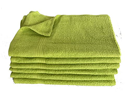16X27 Salon Hand Towels Colors (12Pack-36Pack- 60Pack-120Pack) 100% Cotton for Hair Salons, Nail Salons, Tanning Salons, Golf Course (Lime Green, 12) - color: Lime Green