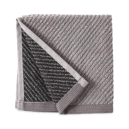 Wellbe 6-Piece Washcloth Set, Quick Dry, Absorbent, Soft, 13” x 13”, Grey - color: Grey, size: 6-Piece Washcloth Set