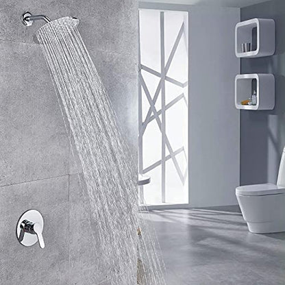Voolan High Pressure Rain Shower Head - Rainfall Shower head Made of 304 Stainless Steel - Comfortable Shower Experience Even at Low Water Flow (6 Inch, Chrome) - color: Chrome, size: 6 Inch