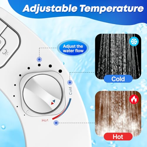 Hot and Cold Bidet Attachment for Toilet, Warm Water Bidet | Dual Nozzle, Self-Cleaning, Adjustable Water Pressure, Feminine & Rear Wash, Ultra-Slim Design, Easy Installation