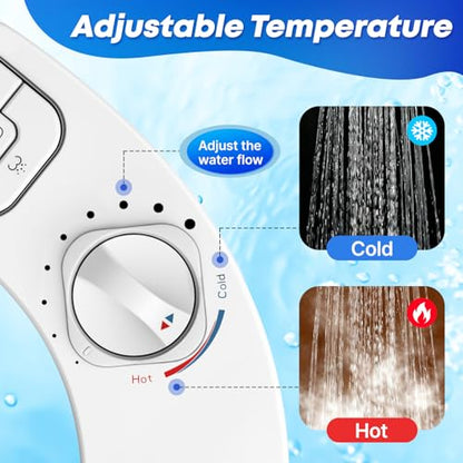 Hot and Cold Bidet Attachment for Toilet, Warm Water Bidet | Dual Nozzle, Self-Cleaning, Adjustable Water Pressure, Feminine & Rear Wash, Ultra-Slim Design, Easy Installation