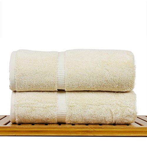 Luxury Hotel & Spa Ultra Soft Bath Towels 100% Turkish Cotton - Driftwood - Set of 2 - color: Beige, size: Bath Towel - Set of 2