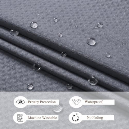 Aiyufeng Grey Shower Curtains for Bathroom，Dot Like Embossed Textured Waterproof Fabric Shower Curtain，Hotel Luxury Quality & Soft Cloth，Machine Washable，72Wx78L - color: Grey, size: 72"W x 78"L (Pack of 1)