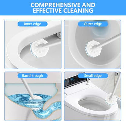 50 Count Toilet Wand Refills for Clorox, Upgraded Disposable Brush Heads Compatible with Clorox Wand Refills for Bathroom Cleaning