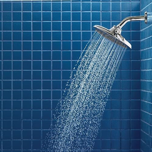 Moen Velocity Chrome Two-Function Rainshower 8-Inch Shower Head with Immersion Technology for a High-Pressure Rinse, S6320 - color: Chrome, style: Basic