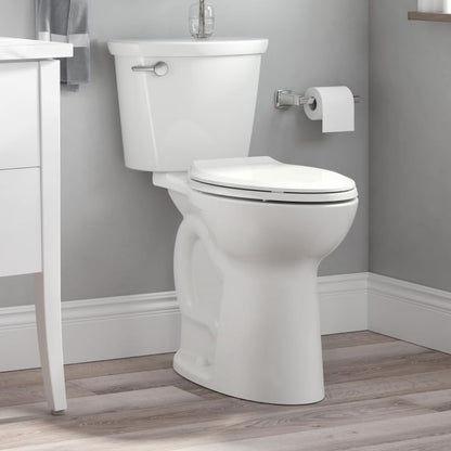 American Standard Cadet PRO Two Piece Round Toilet, 1.28 GPF, White - size: 10" rough-in