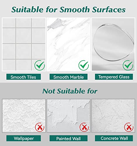 Shower Shelves 5 Pack Clear Acrylic Bathroom Organizer Caddy | Large Capacity, Adhesive Shower Caddy with Soap Holder and Hooks, Waterproof and Rustproof, Multiple Drainage Holes - color: Clear-5 Pack Set