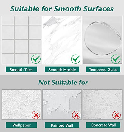 Shower Shelves 5 Pack Clear Acrylic Bathroom Organizer Caddy | Large Capacity, Adhesive Shower Caddy with Soap Holder and Hooks, Waterproof and Rustproof, Multiple Drainage Holes - color: Clear-5 Pack Set