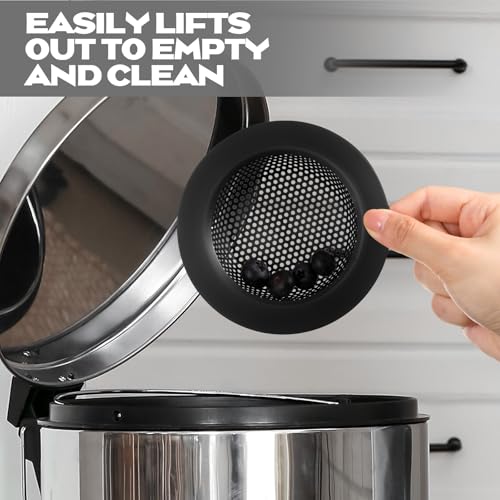 2 Pcs Sink Strainer Stainless Steel Kitchen Sink Drain Strainer Basket Cover Mesh Hair Food Catcher, Large Wide Rim of 4.4 Diameter(Matte Black) - color: Matte Black