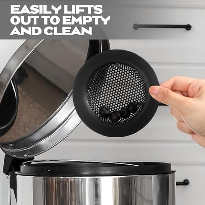 2 Pcs Sink Strainer Stainless Steel Kitchen Sink Drain Strainer Basket Cover Mesh Hair Food Catcher, Large Wide Rim of 4.4 Diameter(Matte Black) - color: Matte Black