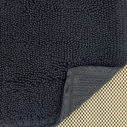 Mohawk Home Classic Cotton Ii Charcoal 2' 3" x 3' 9" Bath Mat - color: Charcoal Grey, size: 2'3" x 3'9" (Rectangular)