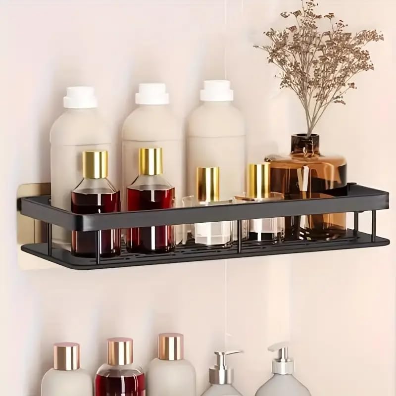 1pc Large Capacity Wall-Mounted Storage Rackwithout Drilling, Suitable for Bathroom and Kitchen, SaveSpace, Easy to Install Storage Rack, Storage of ToiletArticles, Cosmetics, and Miscellaneous ltems